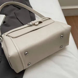Vsper Belt Buckle Design Retro Shoulder Crossbody Bags For Women PU Leather Pure Color Satchels Bag Large Capacity Handbags 2026 - Image 2