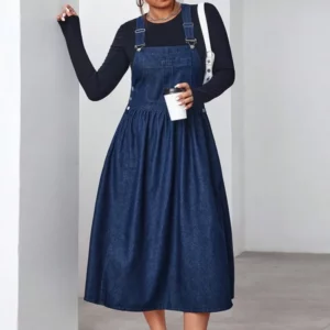 XL-5XL Plus Size Clothes Dresses Women Robes Summer Autumn Loose Street Style Casual 3XL 4XL Big Size Midi Dress Oversized - Image 3