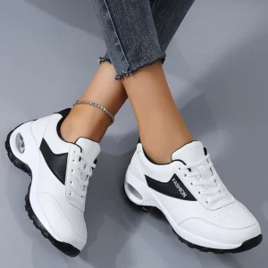 Hot Selling Women's Thick Sole Casual Sneakers Women Fashion Vulcanized Shoes Designer Trainers Platform Lace Up Walking Shoes - Image 3