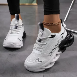 ELUVA Unisex Running Shoes Women Men Lightweight Mesh Breathable Comfortable Flat Soft Tennis Shoe Non Slip Lace-up Sneakers Man - Image 1