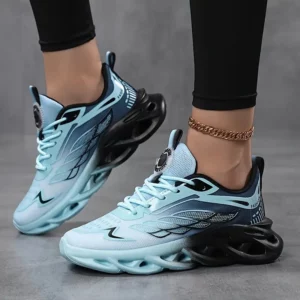 ELUVA Unisex Running Shoes Women Men Lightweight Mesh Breathable Comfortable Flat Soft Tennis Shoe Non Slip Lace-up Sneakers Man - Image 2