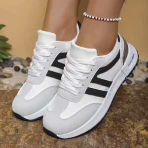 2026 Mid Color Platform Sneakers Women Comfortable Non Slip Lace Up Running Shoes Woman Fashion Thick Bottom Walking Shoes Mujer - Image 6