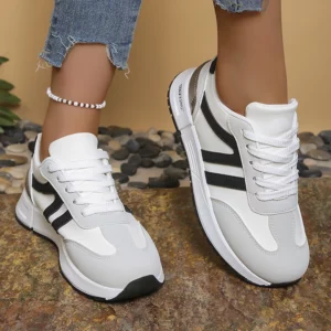 2026 Mid Color Platform Sneakers Women Comfortable Non Slip Lace Up Running Shoes Woman Fashion Thick Bottom Walking Shoes Mujer - Image 5