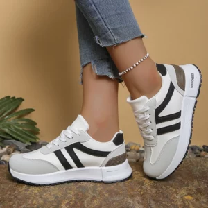 2026 Mid Color Platform Sneakers Women Comfortable Non Slip Lace Up Running Shoes Woman Fashion Thick Bottom Walking Shoes Mujer - Image 4