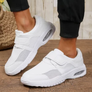 Pure White Nursing Shoes For Doctors Nurses Hospital Working Men Women Leather Sneakers Anti-skid Big Size 48 49 - Image 1