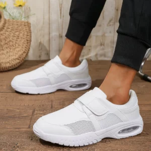 Pure White Nursing Shoes For Doctors Nurses Hospital Working Men Women Leather Sneakers Anti-skid Big Size 48 49 - Image 3