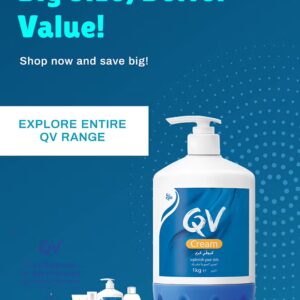 QV Cream Pump (1Kg) - for Extremely Dry & Sensitive Skin, Intensive Moisturizer with Squalane, Fragrance Free Non Greasy Hydrating Cream for Eczema Dermatitis & Psoriasis Relief 1kg - Image 2