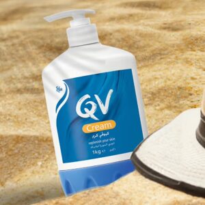 QV Cream Pump (1Kg) - for Extremely Dry & Sensitive Skin, Intensive Moisturizer with Squalane, Fragrance Free Non Greasy Hydrating Cream for Eczema Dermatitis & Psoriasis Relief 1kg - Image 3