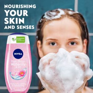 Nivea Waterlily Andoil Shower Gel Refreshing Body Wash With Caring Oil Pearls Andfloral Scent 250ml - Image 7