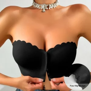 Front Button Underwear Bra No Underwire Smooth Breathable Comfortable Solid Color Gathering No Trace Invisible Women Underwear - Image 4