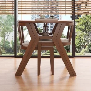 Solid wood three-piece balcony outdoor leisure table and chair set one table and two chairs combination coffee catering - Image 6