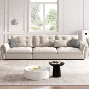 Minimalist Cream Style living room sofas interior High end luxury design Sofa Modern Comfortable sofás para salón furniture - Image 1