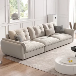 Minimalist Cream Style living room sofas interior High end luxury design Sofa Modern Comfortable sofás para salón furniture - Image 2