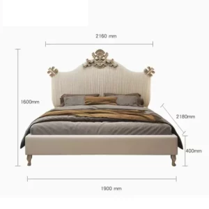 Classic European Bed Double King Size Apartment Headboard Quality Bed Twin Create Master Bedroom Cama De Casal Home Furniture - Image 6