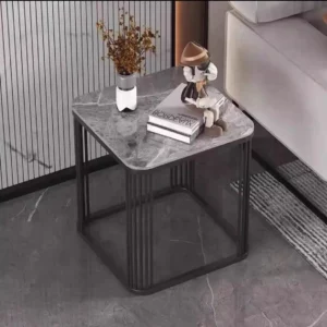 Italian Coffee Table Light Luxury Living Room Sofa Side Table Balcony Rock Plate Small Square Tables Bedroom Bedside Tables - Image 3