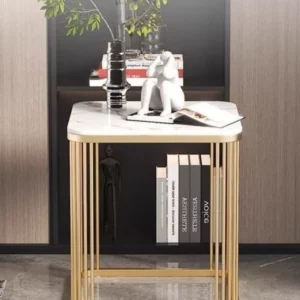 Italian Coffee Table Light Luxury Living Room Sofa Side Table Balcony Rock Plate Small Square Tables Bedroom Bedside Tables - Image 6