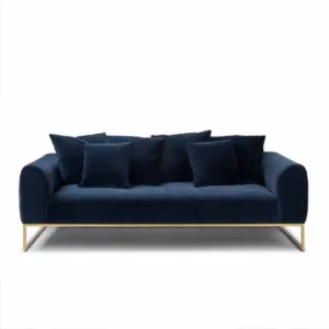 Wholesale Hotel Living Room Sofas 5 Star Light Luxury Transitional Velvet Fabric Living Room Sofas For Hotel - Image 4