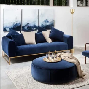 Wholesale Hotel Living Room Sofas 5 Star Light Luxury Transitional Velvet Fabric Living Room Sofas For Hotel - Image 5