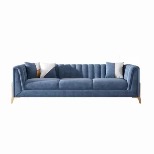 Luxury fabric sofa American velvet blue technology cloth sofa - Image 5