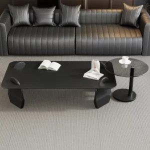 Rectangle Modern Coffee Table Minimalist Retro Vintage Nesting Clear Side Table Storage Space Saving Couchtisch Home Furniture - Image 5