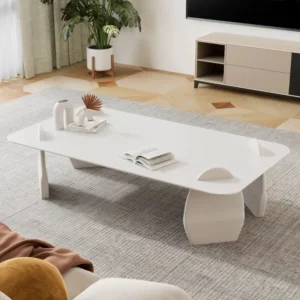 Rectangle Modern Coffee Table Minimalist Retro Vintage Nesting Clear Side Table Storage Space Saving Couchtisch Home Furniture - Image 7