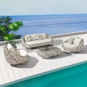 Luxury Modern Rattan Sofa Set High Quality Rope Outdoor Seating Garden Furniture Comfortable Durable for Patio - Image 6