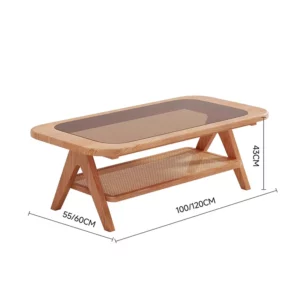 Minimalist Elegant Coffee Table Vintage Rectangle Neutral Japanese Style Coffee Table Glamour French Coffee Table Home Furniture - Image 2