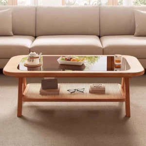 Minimalist Elegant Coffee Table Vintage Rectangle Neutral Japanese Style Coffee Table Glamour French Coffee Table Home Furniture - Image 5