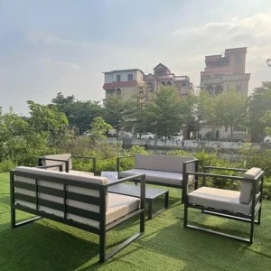Nordic outdoor sofa, sunscreen waterproof balcony leisure furniture outdoor villa courtyard hotel, aluminum alloy tables and cha - Image 2