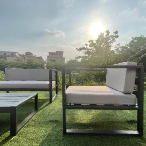Nordic outdoor sofa, sunscreen waterproof balcony leisure furniture outdoor villa courtyard hotel, aluminum alloy tables and cha - Image 4