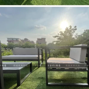 Nordic outdoor sofa, sunscreen waterproof balcony leisure furniture outdoor villa courtyard hotel, aluminum alloy tables and cha - Image 8