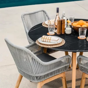 Garden Furniture Dining Set Dining Table Rattan Chair Teak - Image 7