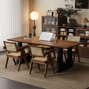 Wooden Crafts Office Desk Modern Computer Standing Bedroom Office Desk Reception Aesthetic Mesa Ordenador Commercial Furniture - Image 3