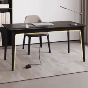 /Long Black Office Desk Writing Asthetic Executive Standing Office Desk Computer Luxury Escritorios De Computadora Home Furnitur - Image 3