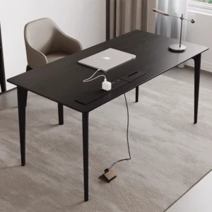 /Long Black Office Desk Writing Asthetic Executive Standing Office Desk Computer Luxury Escritorios De Computadora Home Furnitur - Image 4