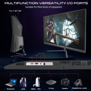 GAMEON 27 inch Gaming Monitor FHD 120Hz IPS 1ms, Wide IPS Screen Fast HDMI 2.1 and VGA Display Port Built-in Speakers Support PS5 Black - Image 4