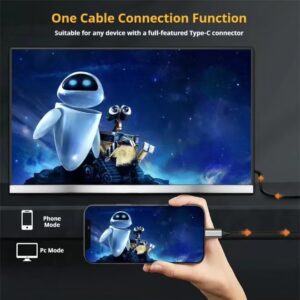 V2COM V2COM 15.6" Portable Monitor, Ultra-Slim Narrow Bezel Full HD 1080P IPS Display, USB-C & HDMI Connectivity, Matte Anti-Glare Screen, Built-In Protective Case, Lightweight External Monitor for Laptop - Image 6