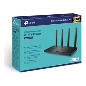 TP-LINK AX1500 Wi-Fi 6, Dual Band Gigabit Router – Next-Gen upto 1.5 Gbps Speed| OFDMA and MU-MIMO, Beamforming for Enhanced Coverage, Increased Battery Life with Target Wake Time | Ideal for Gaming Xbox/PS4/Steam and 4K | Plug and Play(Archer AX12) Black - Image 3