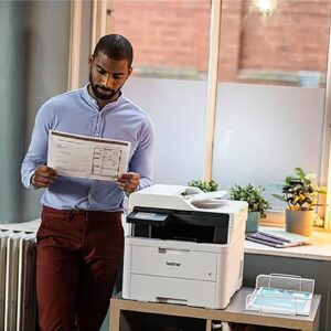 Wireless All in One Printer, MFC-L3720CDW, with Advanced LED Color Laser Print, ADF, Duplex & Mobile Printing, High Yield Ink Toner White - Image 3