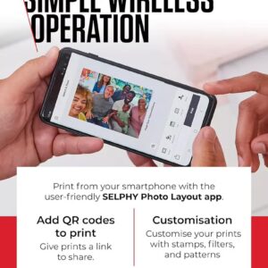 Canon SELPHY CP1500 Compact Portable Photo, Printer Photos, Collages and Stickers | Wi-Fi & Direct printing | Smart Devices,  Computers, Cameras, SD Card and USB-C Flash Drives (Upgraded CP1300 Model) Black - Image 6