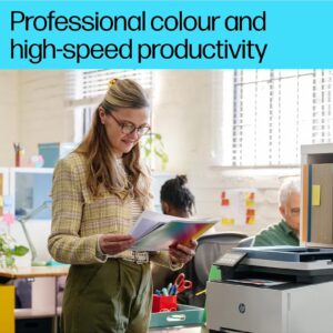 HP Color LaserJet Pro MFP 3303fdw Printer, Print Speed Up to 25 ppm, Ethernet, USB, Wi-Fi, Dynamic Security Enabled, 100 Sheets Output Tray, 4.3" Diagonal Color TFT Display | 499M8A White/Grey - Image 2