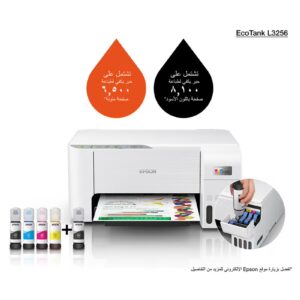 EPSON Ecotank L3256 Home Ink Tank Printer A4, Colour, 3-In-1 With Wifi And Smartpanel App Connectivity White - Image 4
