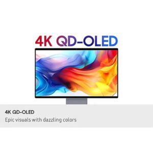 Samsung 32 Inch M9 4K QD-OLED Vision AI Smart Monitor, 165hz Refresh Rate & 0.03ms Response Time, Smart TV Apps, Vision AI, VESA DisplayHDR True Black 400, OLED Safeguard+, Logo &Taskbar Detection, Ask Copilot, Click to search, AI Upscaling pro, Voice Amplifier pro, SmartThings, AirPlay, Build In Camera LS32FM902SMXUE Grey - Image 2