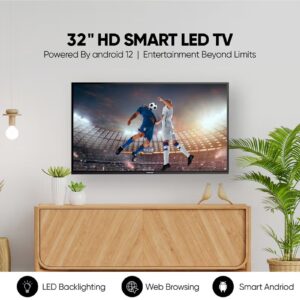 NIKAI 32 Inch Smart LED TV | HD 1366 x 768 Resolution | Android TV with Wi-Fi & DLNA | Quad-Core Processor | 16W Speaker Power | 2x HDMI, 2x USB | Netflix, YouTube, Shahid | 60Hz | Model Year 2018 | NTV3200SLED / NTV3200SLED4 Black - Image 9