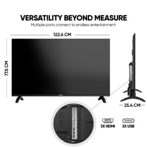 NIKAI 55-Inch 4K UHD Smart Android LED TV | Android OS/GAIA OS | Built-In Wi-Fi & DLNA | Smart Apps including Twitter, Facebook, and Skype | 3 HDMI 2 USB | Quad-Core Processor | 60Hz | 2 Year Warranty | UHD55SLED5 / UHD5510SLED Black - Image 5