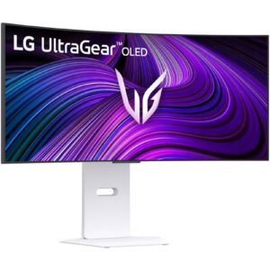 LG 34 inch UltraGear GX9s Curved OLED Gaming Monitor – WQHD (3440x1440) 800R Display, 240Hz Refresh Rate, 0.03ms Response Time, AMD FreeSync Premium, VESA AdaptiveSync, HDR10, DCI-P3 98.5% 34GX90SA-W White - Image 2