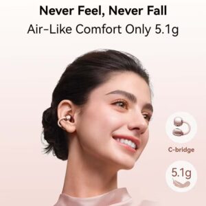 HUAWEI FreeClip 2 Wireless Earphones, Bluetooth Earbuds, Airy C-bridge Design, Adaptive Open-ear Listening, Crystal-clear Calls, 38 Hours Long Battery Life, Compatible with iOS & Android, IP57 With Free Loss Care Black - Image 5