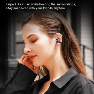 ZIPFORCE ZIPFORCE Open Ear Ring True Open Ear Headphones, Lightweight Comfort Open Ear Clip Wireless Earbuds, Bluetooth 5.4 OWS Earphones Fit Sports Running, IPX4 Waterproof TWS, Workout Black - Image 3