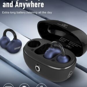 ZIPFORCE ZIPFORCE Open Ear Ring True Open Ear Headphones, Lightweight Comfort Open Ear Clip Wireless Earbuds, Bluetooth 5.4 OWS Earphones Fit Sports Running, IPX4 Waterproof TWS, Workout Black - Image 5