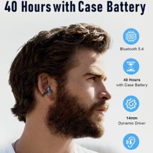 ZIPFORCE ZIPFORCE Open Ear Ring True Open Ear Headphones, Lightweight Comfort Open Ear Clip Wireless Earbuds, Bluetooth 5.4 OWS Earphones Fit Sports Running, IPX4 Waterproof TWS, Workout Black - Image 9